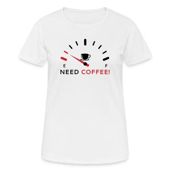 Brauche Kaffee 2 - Frauen T-Shirt atmungsaktiv - Weiß - Vorne - AI Model Female 172 dark (172cm)