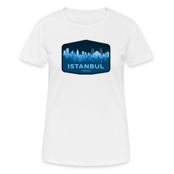 Istanbul - T-shirt respirant Femme - blanc - Devant - AI Model Female 172 dark (172cm)