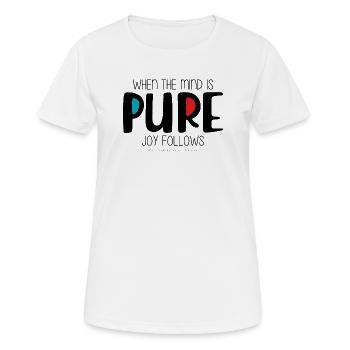 Rein - Frauen T-Shirt atmungsaktiv - Weiß - Vorne - AI Model Female 172 dark (172cm)