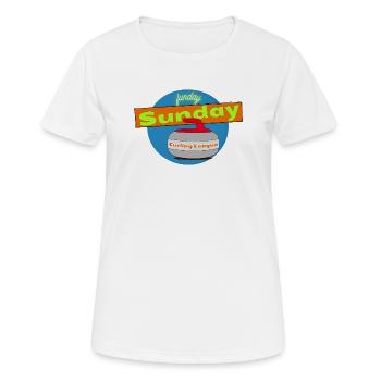 Sunday Funday Curling League Design - Women's Breathable T-Shirt - white - Front - AI Model Female 172 dark (172cm)