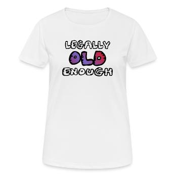 Âge légal - T-shirt respirant Femme - blanc - Devant - AI Model Female 172 dark (172cm)