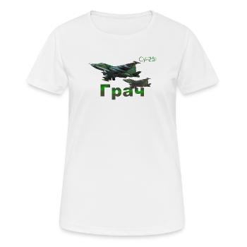 Sukhoi Su-25 - T-shirt respirant Femme - blanc - Devant - AI Model Female 172 dark (172cm)