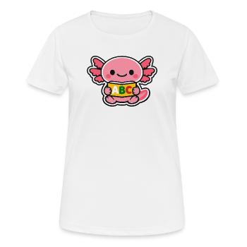 ABC axolotl mit Flügeln - Frauen T-Shirt atmungsaktiv - Weiß - Vorne - AI Model Female 172 dark (172cm)