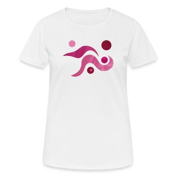 Yoga design_52 - T-shirt respirant Femme - blanc - Devant - AI Model Female 172 dark (172cm)