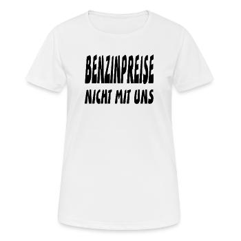 Benzin - Frauen T-Shirt atmungsaktiv - Weiß - Vorne - AI Model Female 172 dark (172cm)