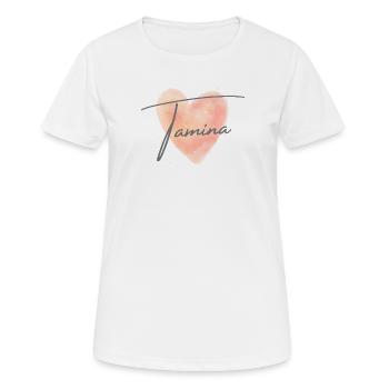 Tamina Name für Mädchenname Baby Girl Baby Shower - Frauen T-Shirt atmungsaktiv - Weiß - Vorne - AI Model Female 172 dark (172cm)