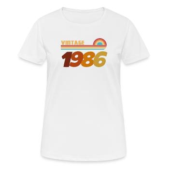 40 Years 1986 Rock Style T-Shirt - Women's Breathable T-Shirt - white - Front - AI Model Female 172 dark (172cm)