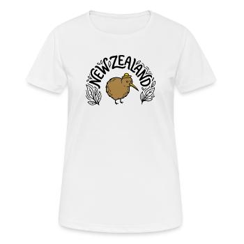 Neuseeland - Frauen T-Shirt atmungsaktiv - Weiß - Vorne - AI Model Female 172 dark (172cm)
