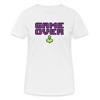 Game Over Pixel Logo - T-shirt respirant Femme - blanc - Devant - AI Model Female 172 dark (172cm)