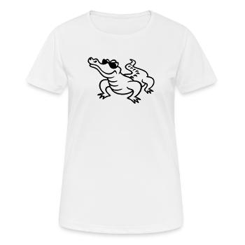 croco cool - T-shirt respirant Femme - blanc - Devant - AI Model Female 172 dark (172cm)