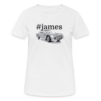 James et Aston - T-shirt respirant Femme - blanc - Devant - AI Model Female 172 dark (172cm)