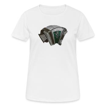 Harmonica styrienne - Styrie | ZiachON ! - T-shirt respirant Femme - blanc - Devant - AI Model Female 172 dark (172cm)