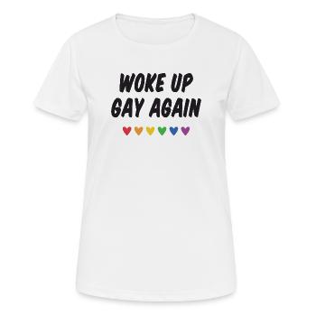 Wieder aufgewacht - Pride Month - Frauen T-Shirt atmungsaktiv - Weiß - Vorne - AI Model Female 172 dark (172cm)