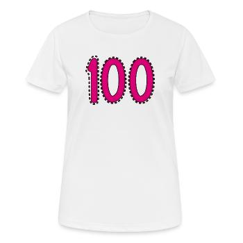 100. 100 JAHRE. 100-JÄHRIGES JUBILÄUM. GEBURTSTAG 100 - Frauen T-Shirt atmungsaktiv - Weiß - Vorne - AI Model Female 172 dark (172cm)