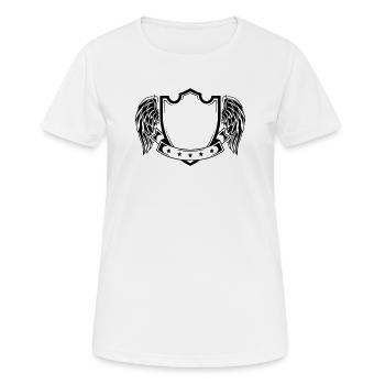 Wappen - Frauen T-Shirt atmungsaktiv - Weiß - Vorne - AI Model Female 172 dark (172cm)