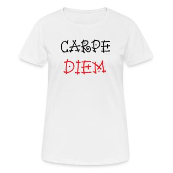 Carpe Diem - Epicurien - T-shirt respirant Femme - blanc - Devant - AI Model Female 172 dark (172cm)