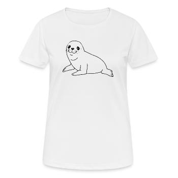 Seal seal - Women's Breathable T-Shirt - white - Front - AI Model Female 172 dark (172cm)