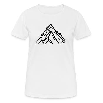 Berge Symbol Felsen - Frauen T-Shirt atmungsaktiv - Weiß - Vorne - AI Model Female 172 dark (172cm)