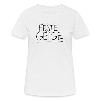 Erste Geige - Frauen T-Shirt atmungsaktiv - Weiß - Vorne - AI Model Female 172 dark (172cm)
