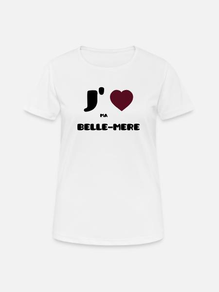 I love my mother (V) - Women's Breathable T-Shirt - white