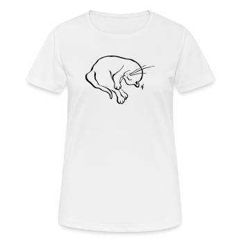Meine kleine Katze erholt sich - Frauen T-Shirt atmungsaktiv - Weiß - Vorne - AI Model Female 172 dark (172cm)