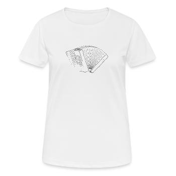 Accordéon pur - T-shirt respirant Femme - blanc - Devant - AI Model Female 172 dark (172cm)