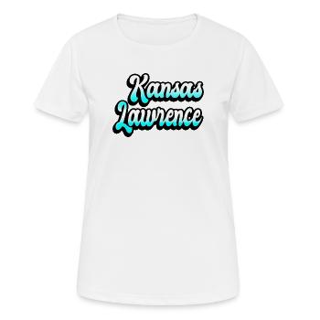 Lawrence Kansas Design - T-shirt respirant Femme - blanc - Devant - AI Model Female 172 dark (172cm)
