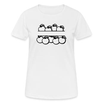 Bannière de pommes transparente - T-shirt respirant Femme - blanc - Devant - AI Model Female 172 dark (172cm)