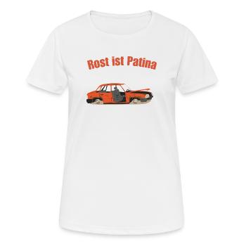 Rost ist Patina - Frauen T-Shirt atmungsaktiv - Weiß - Vorne - AI Model Female 172 dark (172cm)