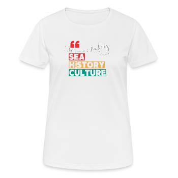 histoire - T-shirt respirant Femme - blanc - Devant - AI Model Female 172 dark (172cm)