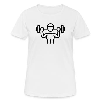 musculation - T-shirt respirant Femme - blanc - Devant - AI Model Female 172 dark (172cm)