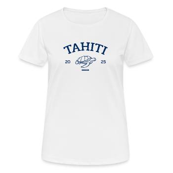 Tahiti - Turtle - French Polynesia - Schildkröte - Frauen T-Shirt atmungsaktiv - Weiß - Vorne - AI Model Female 172 dark (172cm)