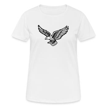 Adler - Frauen T-Shirt atmungsaktiv - Weiß - Vorne - AI Model Female 172 dark (172cm)