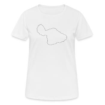 Maui map - Women's Breathable T-Shirt - white - Front - AI Model Female 172 dark (172cm)