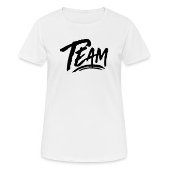 Équipe - T-shirt respirant Femme - blanc - Devant - AI Model Female 172 dark (172cm)