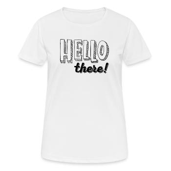 HELLO there! - Women's Breathable T-Shirt - white - Front - AI Model Female 172 dark (172cm)