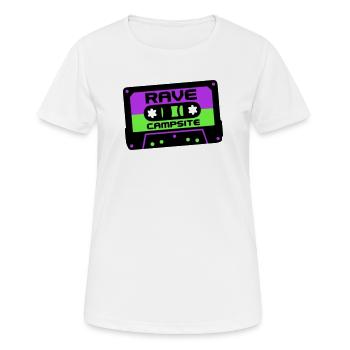 Rave Cassette Festival Logo - T-shirt respirant Femme - blanc - Devant - AI Model Female 172 dark (172cm)