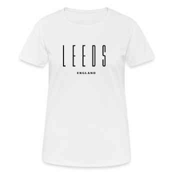Leeds UK - Frauen T-Shirt atmungsaktiv - Weiß - Vorne - AI Model Female 172 dark (172cm)