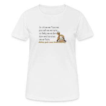 sei fleißig wie ein bienchen - Frauen T-Shirt atmungsaktiv - Weiß - Vorne - AI Model Female 172 dark (172cm)