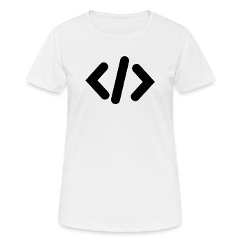 Code du programmeur - T-shirt respirant Femme - blanc - Devant - AI Model Female 172 dark (172cm)