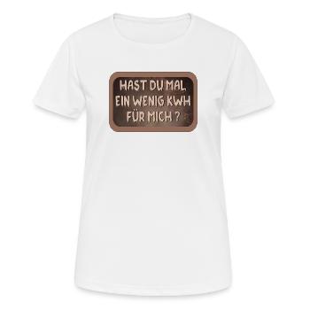 STROM KOSTEN - ENERGIE SPRÜCHE - Frauen T-Shirt atmungsaktiv - Weiß - Vorne - AI Model Female 172 dark (172cm)