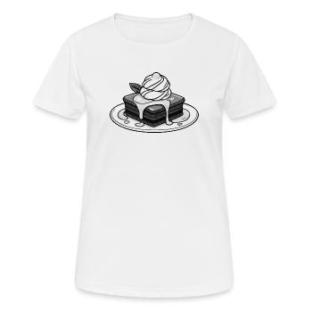 Hot Brownie - Frauen T-Shirt atmungsaktiv - Weiß - Vorne - AI Model Female 172 dark (172cm)