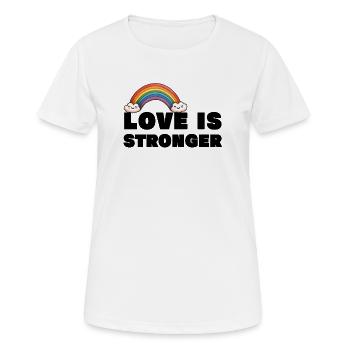 Love is stronger. LGBT - Women's Breathable T-Shirt - white - Front - AI Model Female 172 dark (172cm)