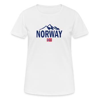 Norvège - Norvège - Norvège - Drapeau - Scandinavie - T-shirt respirant Femme - blanc - Devant - AI Model Female 172 dark (172cm)