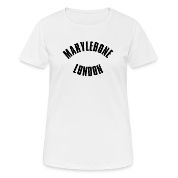 Marylebone London Arc - Frauen T-Shirt atmungsaktiv - Weiß - Vorne - AI Model Female 172 dark (172cm)