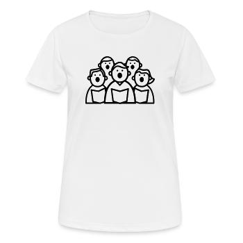 Chor - Frauen T-Shirt atmungsaktiv - Weiß - Vorne - AI Model Female 172 dark (172cm)