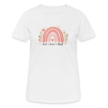 Un cadeau de thérapeute arc-en-ciel pour un professionnel de santé - T-shirt respirant Femme - blanc - Devant - AI Model Female 172 dark (172cm)