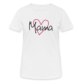 Heart mom - Women's Breathable T-Shirt - white - Front - AI Model Female 172 dark (172cm)