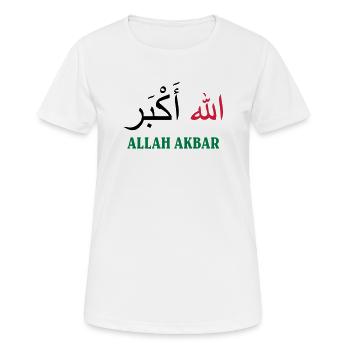 Allah Akbar - Frauen T-Shirt atmungsaktiv - Weiß - Vorne - AI Model Female 172 dark (172cm)