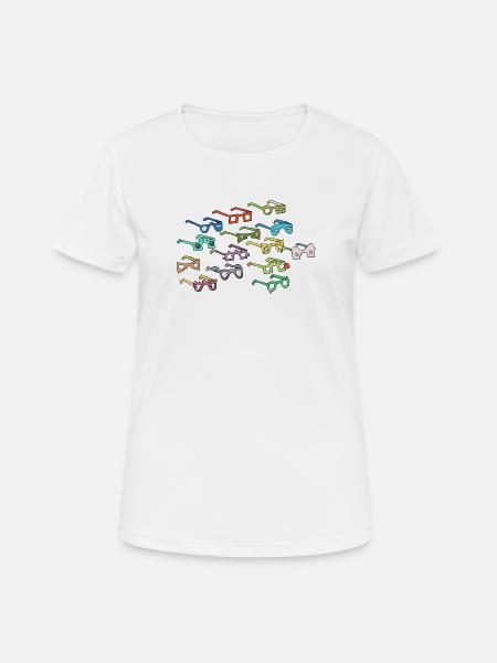 Kaleidoskop Sonnenbrillen Muster - Frauen T-Shirt atmungsaktiv - Weiß